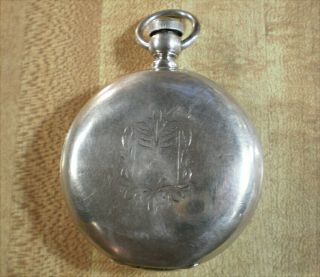 Large 1864 18s Waltham Civil War PS Bartlett Solid Silver Hunter Pocket Watch 2