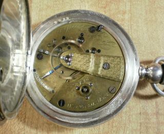 Large 1864 18s Waltham Civil War PS Bartlett Solid Silver Hunter Pocket Watch 4