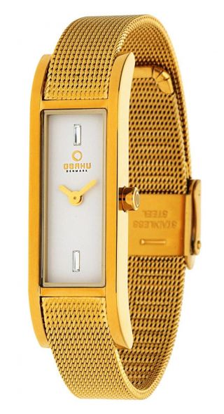 Obaku Denmark Edelstahl Milanaiseband Gold Damen Uhr Damenuhr V159lxgimg O7