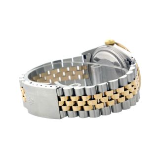 Mens Rolex Watch Datejust 16013 Gold / Steel 36mm Diamond Sapphire Dial Bezel 4
