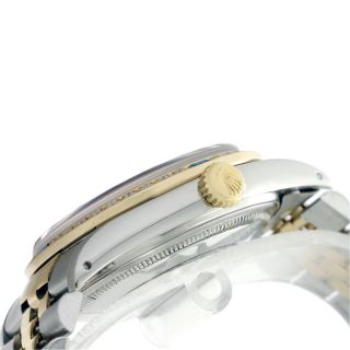 Mens Rolex Watch Datejust 16013 Gold / Steel 36mm Diamond Sapphire Dial Bezel 9