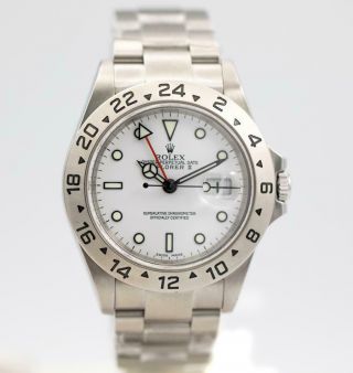 Rolex 16570t Explorer Ii White Dial Stainless Steel Automatic Men 