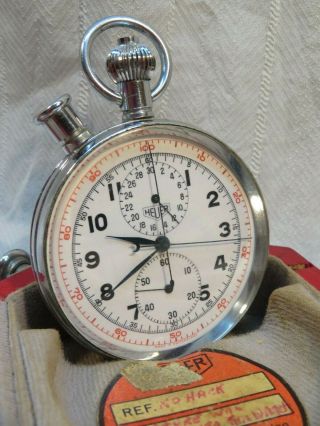 Vintage Heuer Chronograph Rattrapante Split Second cal.  76 229 pocket watch 4