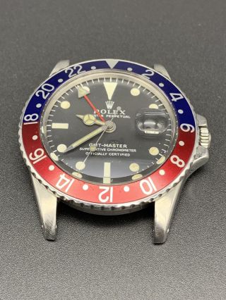 Vintage Rolex GMT 1675 PEPSI c1968 w/ Rivet Bracelet Dial 6