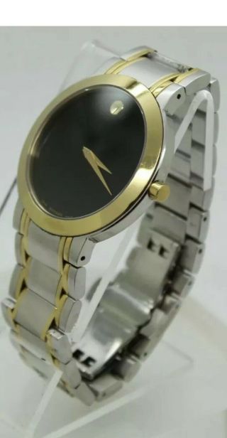 Movado Stiri Men’s 2tone Gold Ss Swiss Watch 0607278 Retail 1195 Minty