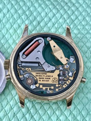 Vintage Esa 900 231 Ana Digital Twin Time Watch Movement’s.  Heuer Carrera 54