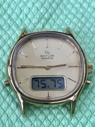 Vintage ESA 900 231 ANA DIGITAL Twin Time Watch Movement’s.  Heuer Carrera 54 8