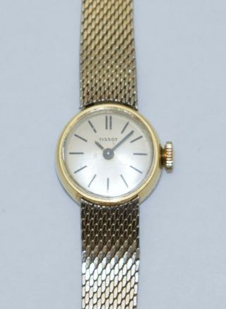 Vintage Tissot Gold - Tone Swiss 17 - Jewel 17j Cal 709 - 2 Petite Dress Watch Te1289