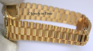 Rolex Datejust President 18k Yellow Gold Diamond Dial/Bezel Ladies Watch 69258 8