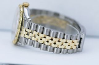 Rolex Mens Watch Datejust Gold & Steel Champagne dial Roman Numerals w/ Diamonds 5