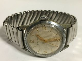 Rare Vintage Bulova 10bct Mvmnt 17 Jewels Swiss Made Wind Up Wrist Watch