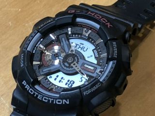 Casio G - Shock Ga - 110 Mens Analog Digital Black Resin Strap Watch,  55mm