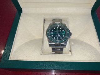 Rolex Submariner 116610 Steel Green Ceramic Watch & Box Hulk 116610lv