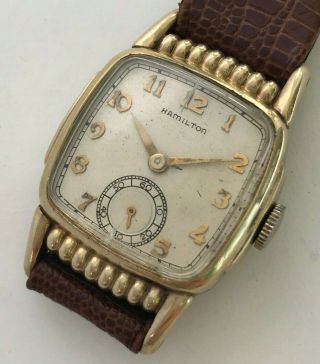 Vintage 10 Karat Gold Filled Hamilton Roland Hand Winding Mens Watch,  Cal.  987f