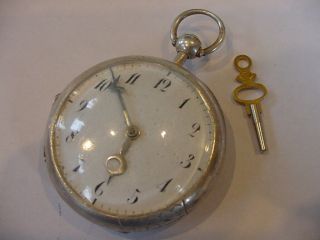 Verge Fusee Late 1700’s French Or Swiss ¼ Hour Repeater Large Silver Case