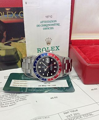 Rolex GMT Master II 16710 Pepsi Bezel SERVICED BY ROLEX BOX AND PAPERS 1998 4