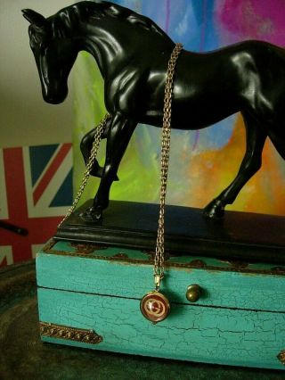 Rare Vintage Gucci Enamel Ball Watch Timepiece Necklace Jewelry Designer Gg