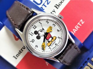Vintage 1980s Old Stock Lorus By Seiko Micky Mouse Ladies Watch V515 - 6080