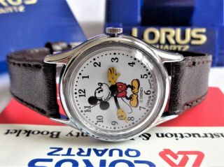 Vintage 1980s Old Stock Lorus By Seiko Micky Mouse Ladies Watch V515 - 6080 2