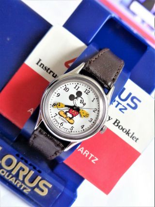 Vintage 1980s Old Stock Lorus By Seiko Micky Mouse Ladies Watch V515 - 6080 3