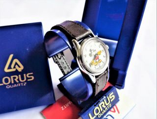 Vintage 1980s Old Stock Lorus By Seiko Micky Mouse Ladies Watch V515 - 6080 5