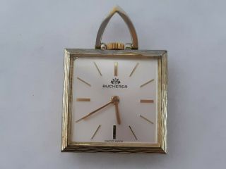 Vintage Bucherer Swiss Made Gold Tone Pendant Watch,