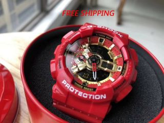 Casio G - Shock Watch Men’s Quartz Sports Wristwatch Waterproof Stopwatch Red