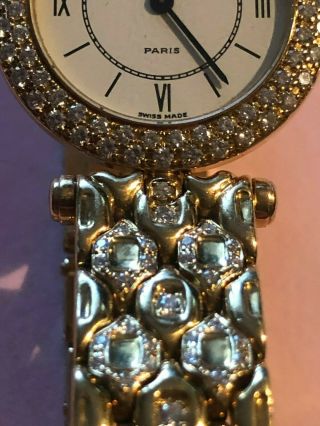 Van Cleef & Arpels Classique Yellow Gold Diamond Bezel & Bracelet Ladies Watch 2