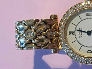 Van Cleef & Arpels Classique Yellow Gold Diamond Bezel & Bracelet Ladies Watch 4