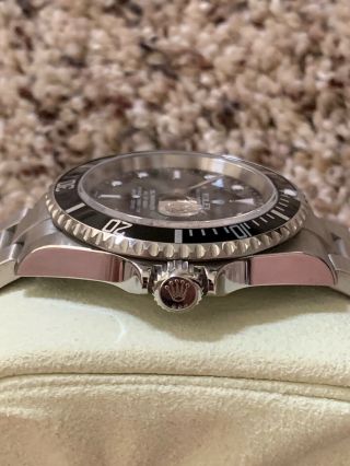 RARE “Flat S” 2006 Rolex Submariner Date 16610 T Stainless No Holes Watch. 4