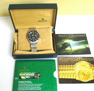 Rolex Submariner Date 16610 Stainless Steel Black Dial Oyster Bracelet Watch 10
