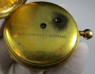 Pre - 1850 Minute Repeater Karat Gold Case Pocket Watch Key Set RARE 10