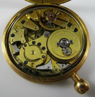 Pre - 1850 Minute Repeater Karat Gold Case Pocket Watch Key Set RARE 7