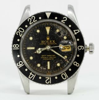 Vintage 1958 Rolex Gmt - Master Stainless Steel Wristwatch Ref.  6542