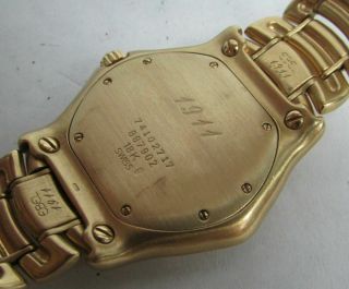 EBEL 1911 LARGE 18K SOLID GOLD DATE WRIST WATCH 887902 5
