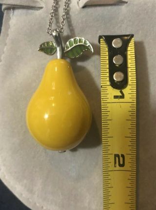 Marc Jacobs Silver Necklace With Pear Watch Pendant Charm 2