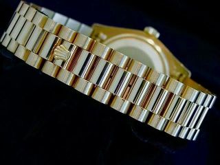 Mens Rolex 18k Yellow Gold Day Date President Watch FACTORY Diamond Dial 18038 6