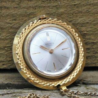 Vintage Pendant Watch With Photo Back ? - Nelson 17 Jewels - Swiss Made