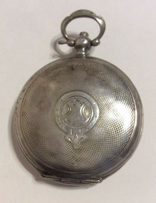 Antique Swiss hunter.  800 silver pocket watch for the Turkish Ottoman market 12