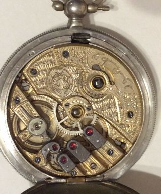 Antique Swiss hunter.  800 silver pocket watch for the Turkish Ottoman market 3