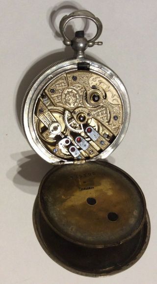 Antique Swiss hunter.  800 silver pocket watch for the Turkish Ottoman market 4