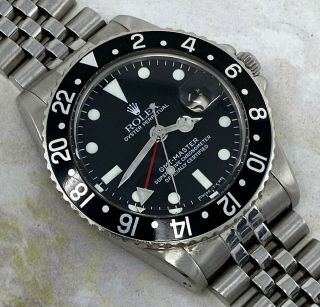 Vintage Rolex GMT - Master Wristwatch Ref.  1675 Jubilee 1970s NR 2