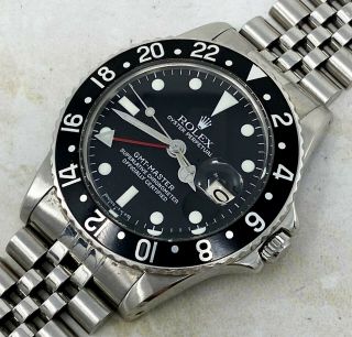 Vintage Rolex GMT - Master Wristwatch Ref.  1675 Jubilee 1970s NR 3