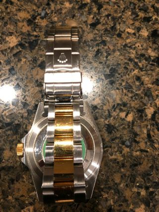 Rolex Submariner 18k Yellow Gold/Steel Serti Diamond Dial Watch 6