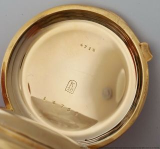 Heavy 18k Gold Hunter Quarter Hour Repeater Chronograph Antique Pocket Watch 6