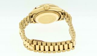 Rolex President Datejust 18K Yellow Gold Champagne String Diamond Womens Watch 3