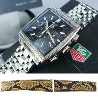 Exclusive Tag Heuer Mens Monaco Diamond Black Chronograph Watch - Cw2111 - 0
