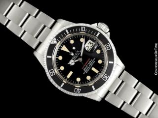 1970 ROLEX 1680 SUBMARINER Vintage Mens Stainless Steel Watch - Red Letter 2