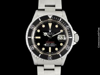 1970 ROLEX 1680 SUBMARINER Vintage Mens Stainless Steel Watch - Red Letter 3