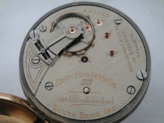 The Studebaker 329 South Bend - 21J adjusted neat damaskeened 18s pocket watch 4
